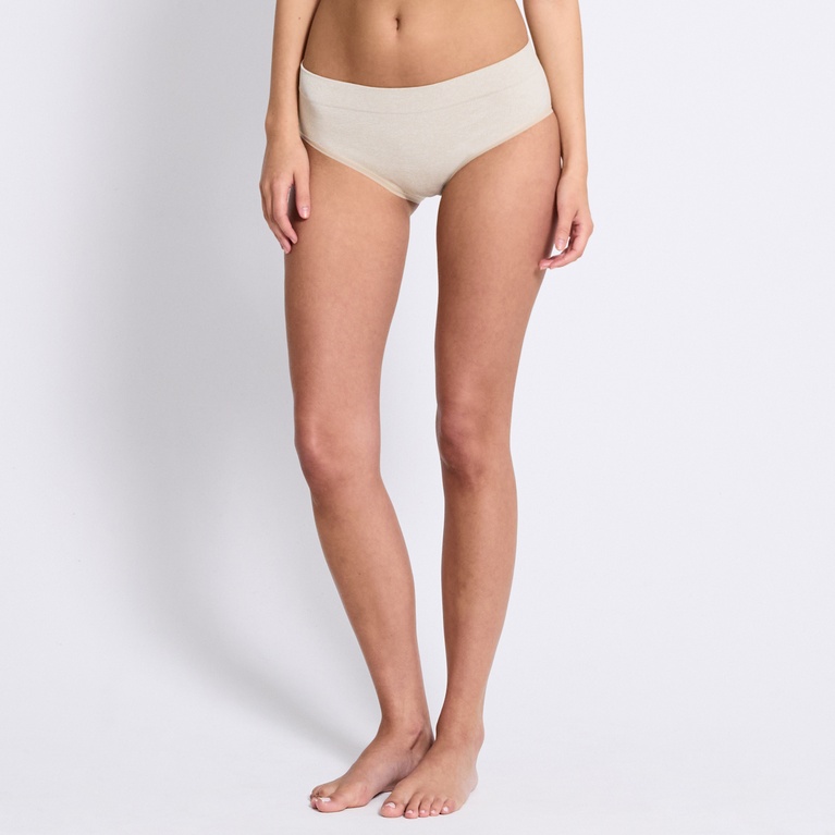 Ribbed panties "Rib underwear" Beige Melange